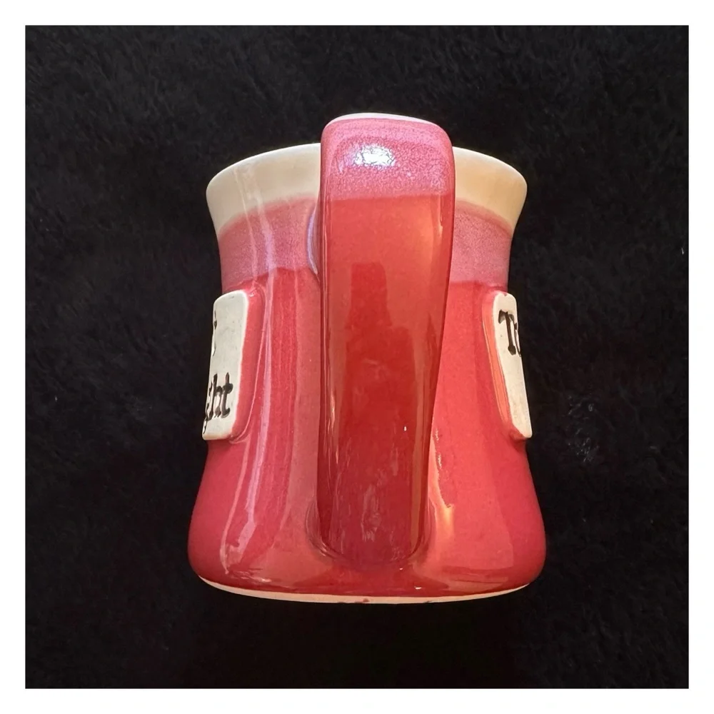 Vintage “Tonight / Not Tonight” Reversible Pottery Coffee Mug. - Picture 5 of 9